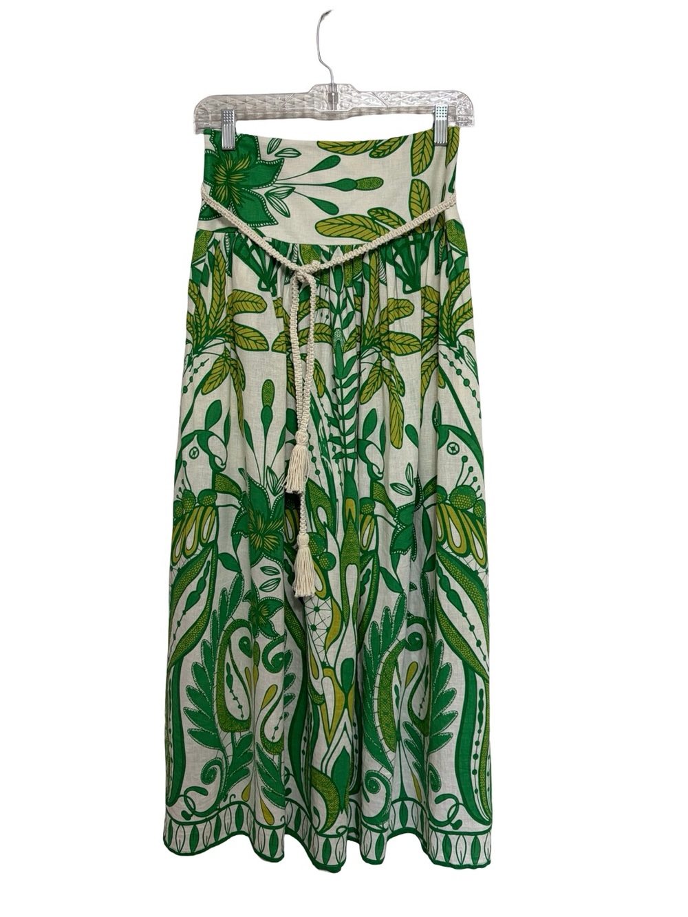 Rachel Zoe Linen Blend Tropical Print Pull-On Flowy Maxi Skirt - Size XS